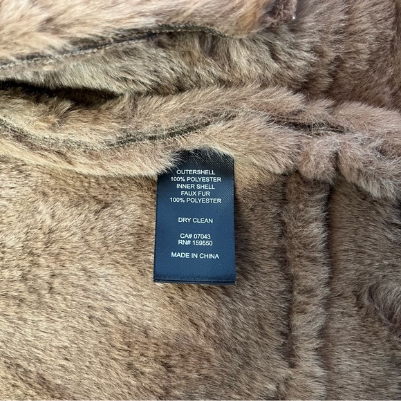 NWOT House of Harlow 1960 x Revolve Brown Leather Shearling Jacket Aviator XS - Picture 5 of 7